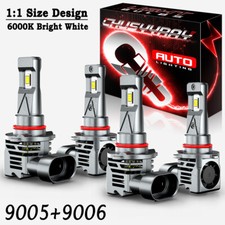 9005 9006 white LED Headlight Bulbs for Honda Accord 1997-2007 High Low Beam