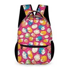 Hamster Backpack for Kids, Cute Colorful Hamsters on Pink Backpack, Funny Kaw...