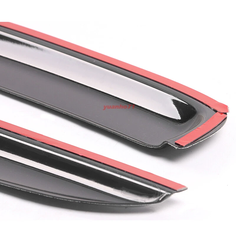 For 97-04 Dodge Dakota Standard Cab Window Visor Smoke Vent Guard w/ red letter Foto 4 de 4