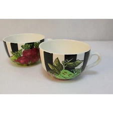 Cardinal Inc Hot & Spicy Hand Painted Green Peppers Coffee Tea Cocoa Mugs set-2