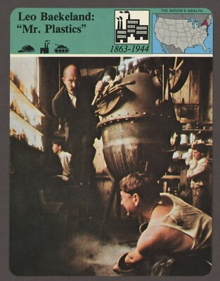 Leo Baekeland Mr Plastics  Story of America Industry Business History Card