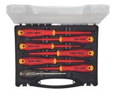 Felo 7pc VDE Insulated Electricians Screwdriver Set Ergonic Cushion Grip E-slim