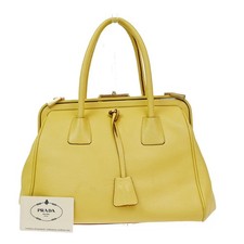 PRADA MILANO Borsa a mano da medico in pelle gialla GHW Italia 83TA676
