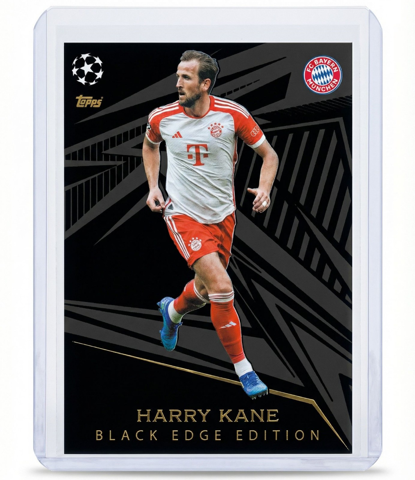 Tarjeta de colección de fútbol Harry Kane Bayern Top Speed 34,3 km/h Black Edge Edition 257