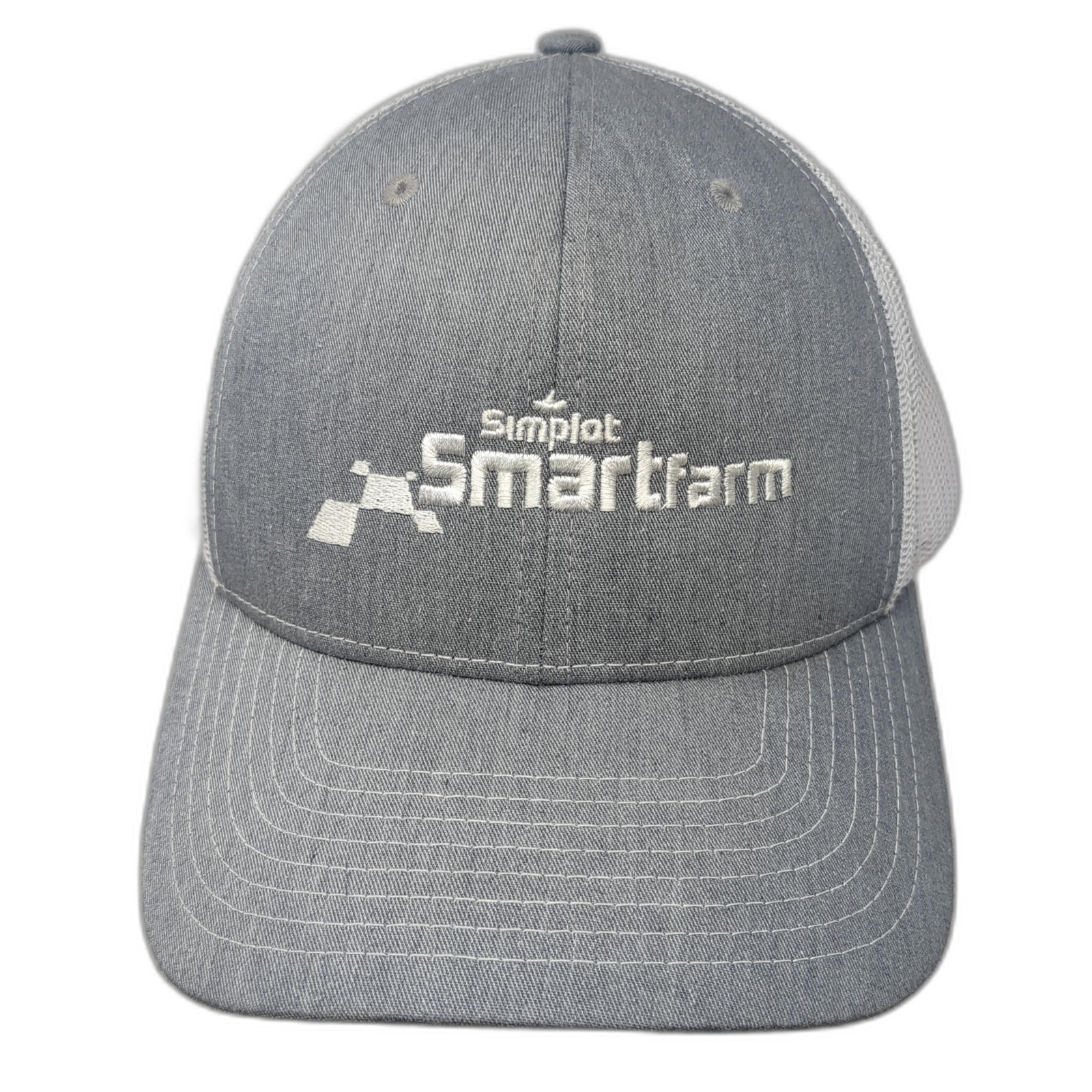 Simplot Smart Farm Snapback Trucker Hat Gray One … - image 1