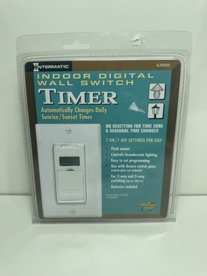 Intermatic EJ500C Electronic In-Wall Timer Indoor Digital Wall Switch