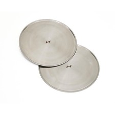 CURRENT Pizza Trays, 14-Inch Round Pans (Set One Size, Stainless Steel 