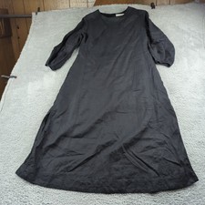 Everlane Dress Womens 00 Black European Flax Linen Minimal Elegant Lagenlook