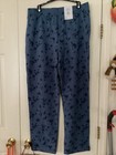 Croft & Barrow Easy Knit Pull On Pants Size L Blue Stretch Straight Leg — photo 2