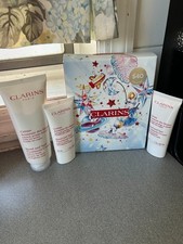 NIB CLARINS HAND NAIL TREATMENT TRIO 1 FULL SIZE TUBE 2 TRAVEL TUBES LTD EDIT