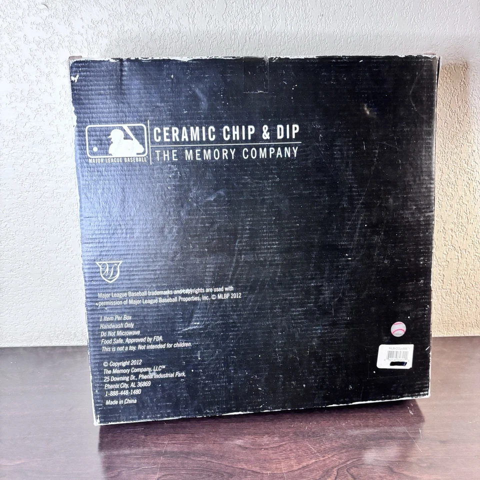 2012 Chicago Cubs Ceramic Chip & Dip Serving Plate Tray Official MLB Licensed - Image 4 of 4