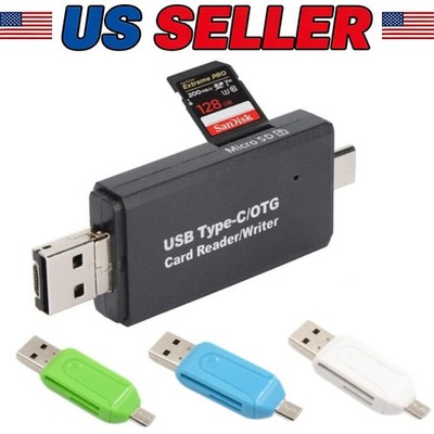 Card Reader USB 2.0 Type C Micro TF OTG Smart Memory Adapter Laptop Computer Lot