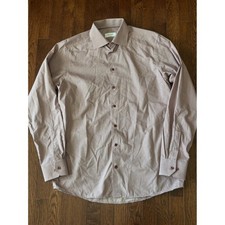 Eton Contemporary Fit Dress Shirt 16.5 42 Red White Gingham Cotton Long Sleeve