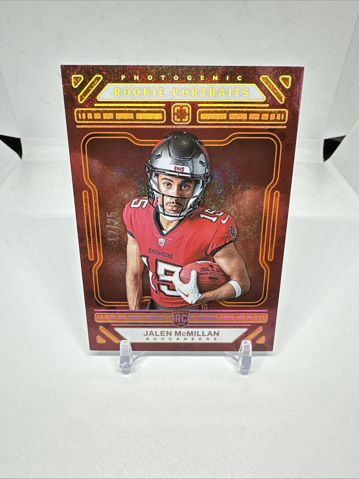 2024 Panini Photogenic Rookie Portrait Jalen McMillan #167 Orange /25 RC