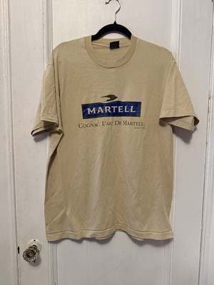 Vintage Martell Cognac Screen Stars Best  T Shirt Sz. X-Large Beige Liquor