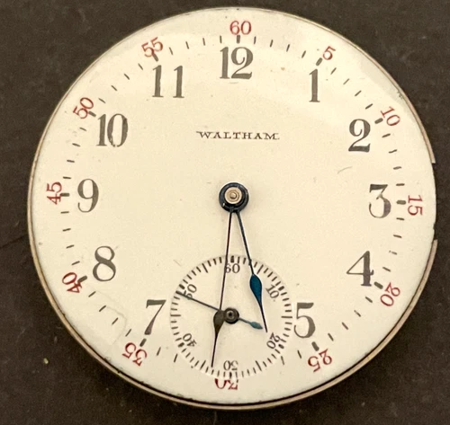 Antique 1902 Waltham Seaside 1891 Pocket Watch Movement Good Balance 0s 7j USA