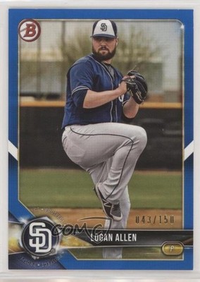 2018 Bowman Draft Blue 43/150 Logan Allen #BD-169 0q0