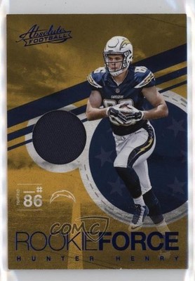 2016 Panini Absolute Rookie Force Materials Blue Hunter Henry #16 RC 16wc