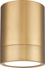 Z-Lite Algar 1 Light 6" Flush Mount, Modern Gold/Frosted - 1006F6-MGLD-LED