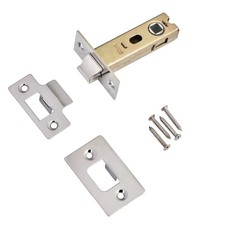 Bolt-through Tubular Door Latch - 75mm Case / 57mm Backset - Chrome