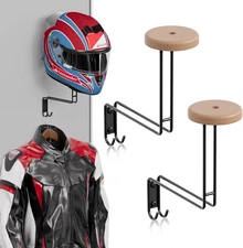 Helmet Holder Wall Mount, 2 Pack Motorcycle Helmet Rack, Helmet Hanger Rack Moto