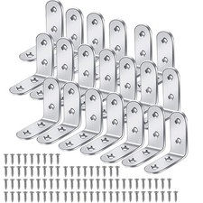 20 staffe angolari resistenti a forma di L 40 x 40 mm giunzione a 90 gradi a