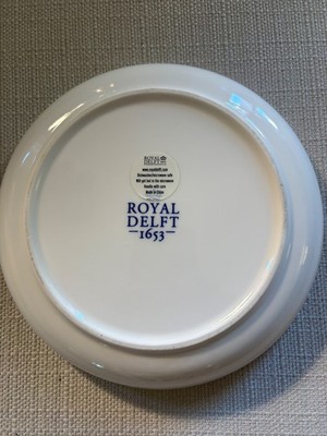 その他  DELFT 1653 Royal Delft 1653 Transition Blue White Deep Plate 8.25