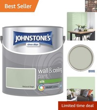 Washable Natural Sage Emulsion Paint 2.5L - Ideal for Interiors, Fast Dry 8.80 per litre