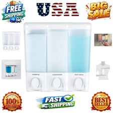 Products 72350 Clear Choice 3-Chamber Shower Dispenser, White