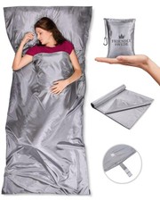 Sleeping Bag Liner Ultralight - Thin Travel Sheets for Hotel - Silky Feel Cam...