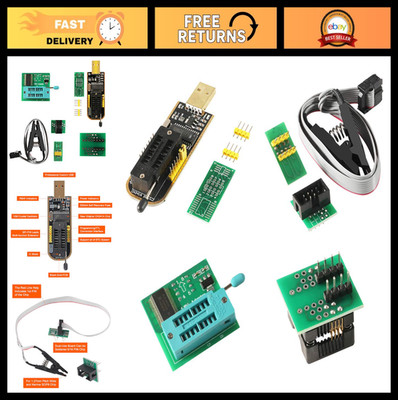 SOIC8 SOP8 Test Clip for EEPROM 93CXX 25CXX 24CXX + CH341A USB Programmer Kit