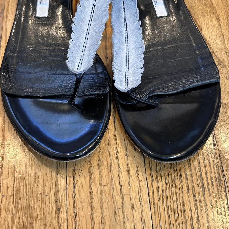 Sandalias Oscar Del La Renta para mujer 40/9,5 cuero auténtico hechas en Italia Foto 4 de 4