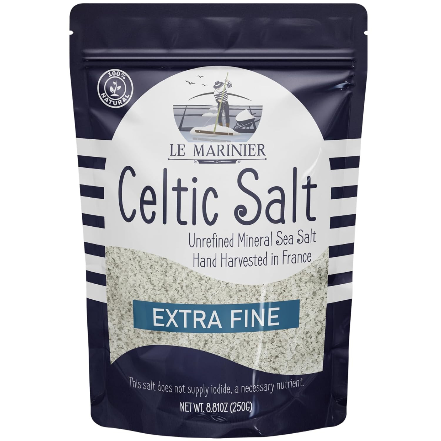 French Sea Salt Extra Fine, 8.81Oz &ndash; 0.6Lb. Celtic Salt Or