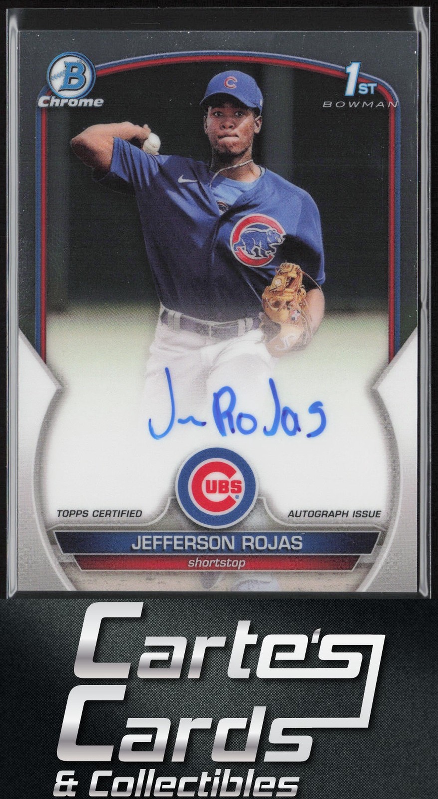 Jefferson Rojas 2023 Bowman #CPA-JR Chrome Prospects Autographs Chicago Cubs