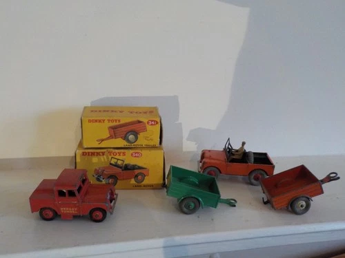 DINKY MECCANO VINTAGE JOBLOT BUNDLE LANDROVER & TRAILERS 340 & 255 BOXES RARE?