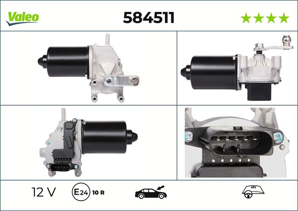 Wischmotor Vorne FÜR Ford Fiesta V (Jh , JD ), Ford Fusion (Ju ) - Valeo 584511-image