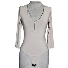 Cream Long Sleeve Bodysuit Size Small