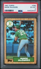1987 TOPPS #366 MARK MCGWIRE ROOKIE RC PSA 6