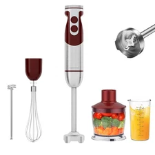 Megawise 5 In 1 Immersion Hand Blender Set With Variable Speed 400W Stainless St