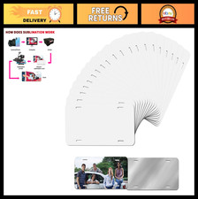 20 Pcs DIY Sublimation Blank Aluminum Metal Plates Tags for Custom Designs - Whi