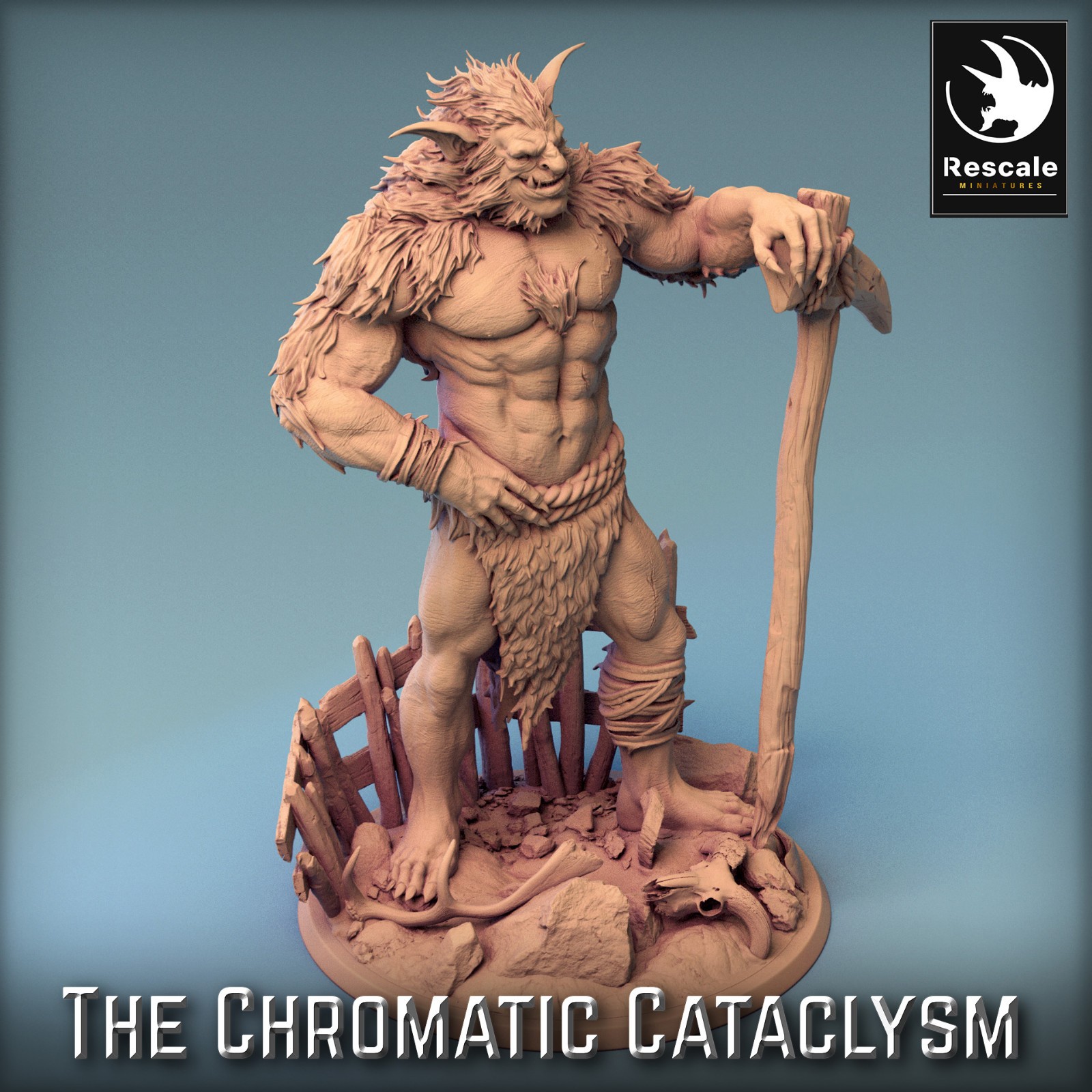 Beast Miniature Tiamat Icetroll Krol super detailed model 3" base