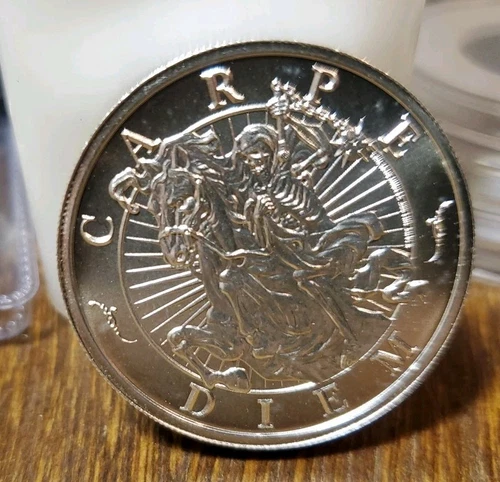 Intaglio Mint Memento Mori / Carpe Diem 2oz Silver Bullion Round BU