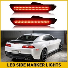 For 2010-2015 Chevrolet Camaro LED Rear Bumper Lamp Side Marker Fender Light Red