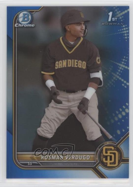 2022 Bowman Chrome Prospects Blue Refractor 147/150 Rosman Verdugo #BCP-193 02q1