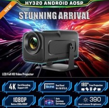 USA SELLER HY320 Mini Portable Projector, Natvie 1080P 4K Supported Upgraded Ver