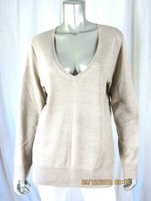 NEW YORK  CO. SZ XL NWOT Acrylic/Polyester/Gold Beige V-Neck Sweater