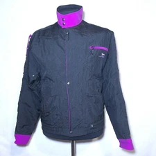 BMW Motorrad Active Line Motorcycle Black Jacket Windbreaker 80's/90's Size XL