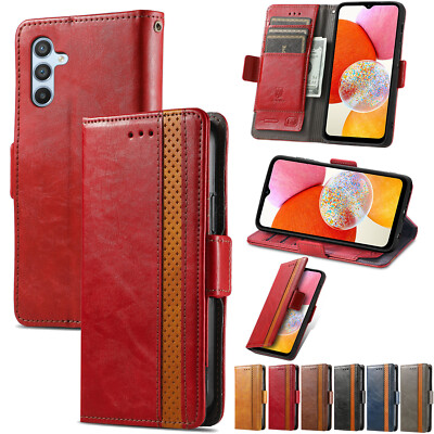 For Samsung A17 A15 A53 A54 A35 Flip Leather Wallet Phone Flip Stand Case Cover