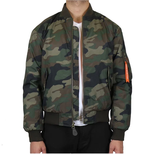 Mens Heavy Weight MA-1 Flight Bomber Jacket Full Zip Outerwear Coat Colors NWT - product listing photo