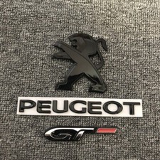1PC For Peugeot New 308 408 508 4008 5008 Trunk Car Letter Tail Modified Black